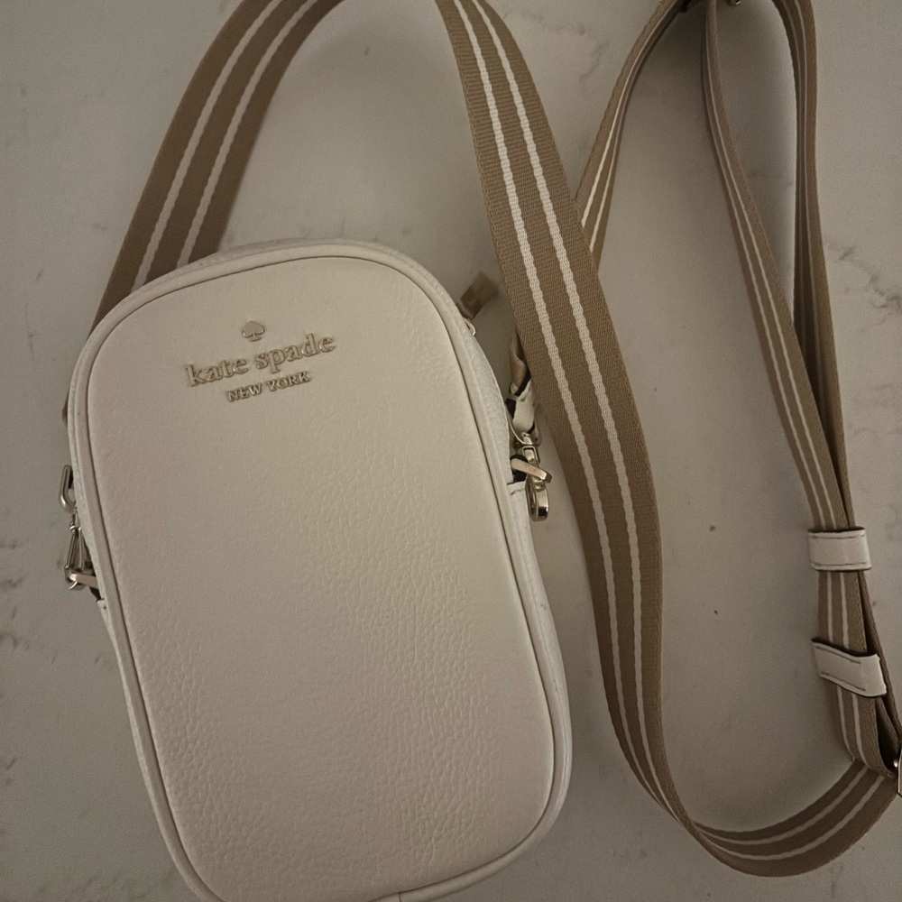 Kate Spade White and Tan Bag
